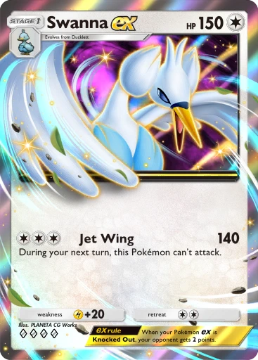 Swanna ex · B4b-194 · ◇◇◇◇ · Deluxe Pack: Mega